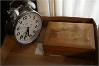 Wooden Trinket Box & Alarm Clock