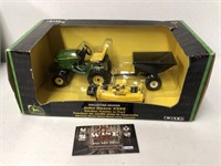 John Deere X5 95 garden tractor with cart and