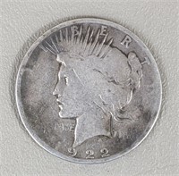 1922 Silver Peace Dollar (90% Silver)