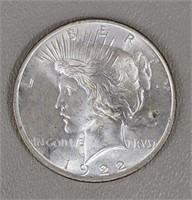 1922 Silver Peace Dollar Uncirculated (90% Silver)