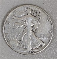 1945 Walking Liberty Half Dollar (90% Silver)