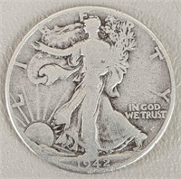 1942 Walking Liberty Half Dollar (90% Silver)