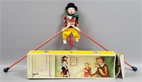 1950’s West Germany Tightrope Unicycling Clown Toy