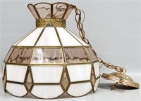 Vintage Tiffany Style Stained Glass Light Fixture