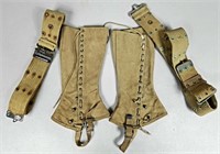 1938 Miitary Leggings and Military Belts