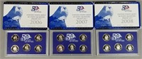 Three US Mint 50 State Quarters Proof Set