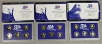 Three US Mint 50 States Quarters Proof Set
