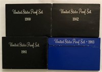 1980, 1981, 1982 & 1983 Proof Sets