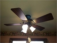 LIGHTED 5 BLADE BRONZE TONE CEILING FAN