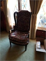CANE SIDE WING BACK FORMAL CHAIR