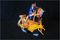Medium Wooden Decorative Chinese Horse
