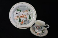 Silent Night 4 Place Setting Christmas Dishes