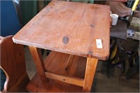 2 SOLID WOOD END TABLES