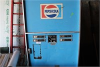 PEPSI COLA  MACHINE -RUNS  & COOLS-- NO KEY