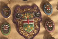 LAWN BOWLING PINS& BADGES FROM THE 60'S 15"X18"