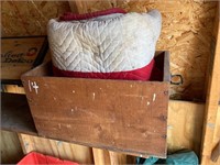 Wooden Box w/Handles/Packing Blanket