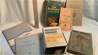 Books (7), Boy Scout Book, Cookbook, Machinery