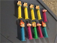 10 FLINSTONE PEZ CONTAINERS