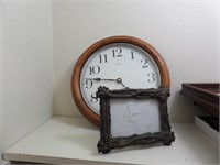 Lot of Various Picture Frames & Clocks