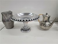 3pc vtg Towle and pewter set