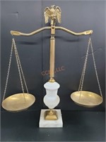 Vintage marble based brass scale
