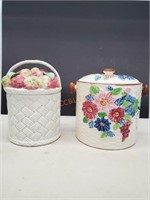Two decorative canisters