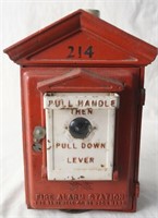 Antique Cast Iron Fire Alarm Station