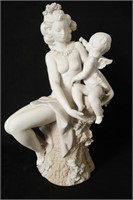 Large Lladro Venus & Cupido Porcelain Sculpture