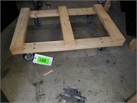 3' X 2' WOOD 4 WHEEL ROLLING DOLLY