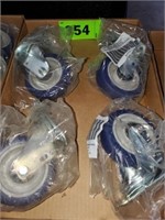 4 X'S BID NEW 4" CASTER WHEELS #250 CAP.NO BRAKES