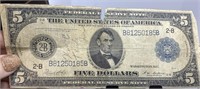 1914 $5 SILVER  CERTIFICATE NOTE