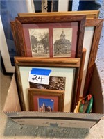FRAMED PICTURE & PRINTS (1 BOX & 1 LARGE)