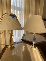 PAIR OF GOLD TABLE TOP LAMPS