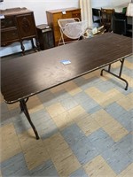 6 FOOT WOODEN FOLDING TABLE