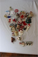 Christmas Brooches + Pins - set of 34