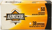 50 Rounds Of Armscor .38 Special Ammunition