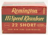 Collectors Box Of 500 Rds Of Remington .22 Short