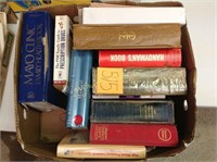 Box of Educational books, Inc. Dictionaries,