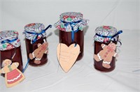 FOUR Jars of Homemade CRANBERRY JELLY