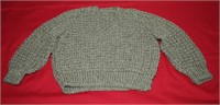 Grey V-Neck Knitted Sweater – 6-12 months