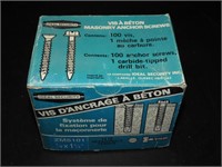 New Ideal Security 100pc Anchor Screws 1/4x1 1/4"