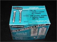 New Ideal Security 100pc Anchor Screws 1/4x1 3/4"