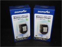2 New Digipower Digital Camera Battery Charger