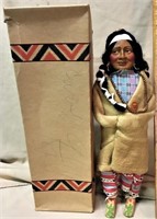 Skookum Indian Doll in Original Box 16 1/2"H