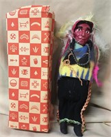 Celluloid Indian Doll in Origianl Box, Japan, 10"H