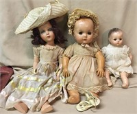 (3) Three Composition Jointed Dolls