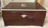 Victorian Rosewood & Ivory Box w/ handles