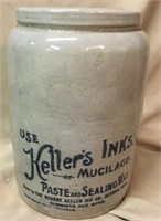 Keller's Inks Advertising Crock