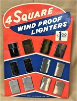 4 Square Lighter Cardboard Display Board Standup