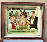 M. Hohner Harmonica Display Case, Paper Label